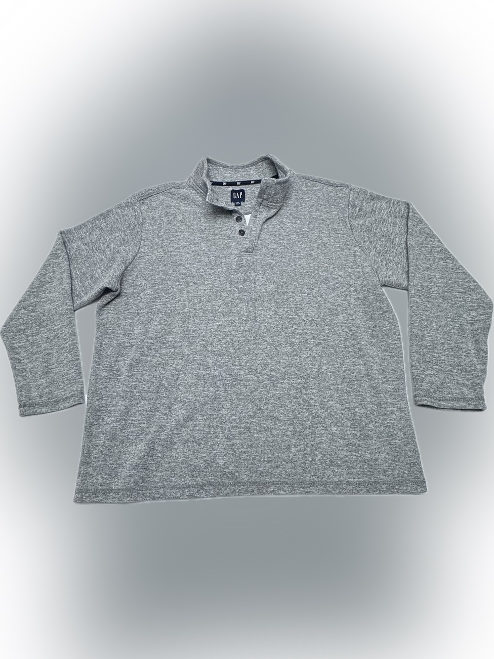 GAP Men's Gray Heather Henley Pullover
